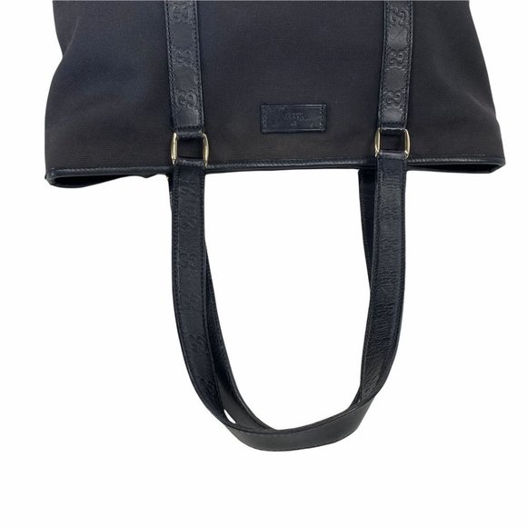 GUCCI TOTE BAG BLACK CANVAS 955108 - Picture 11 of 12